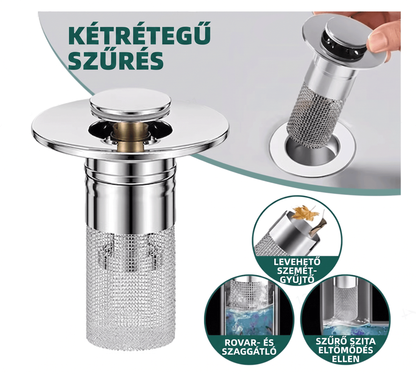 👑Utolsó napi akció – 49% kedvezmény👑 Felnyíló mosdólefolyó szűrő — 🛀 Eltávolítja a szagokat és megakadályozza az eltömődést