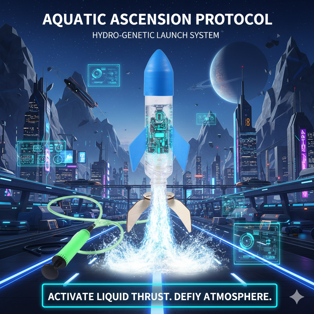High-Flying Air Rocket Launcher: Active Outdoor Foot Stomp Game - Energy-Burning Interactive Toy for Backyard & Park, Durable Soaring Rocket Set for Active Play