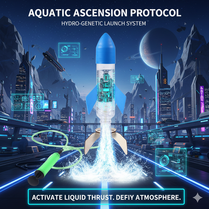 High-Flying Air Rocket Launcher: Active Outdoor Foot Stomp Game - Energy-Burning Interactive Toy for Backyard & Park, Durable Soaring Rocket Set for Active Play