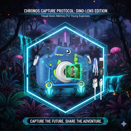 Kis Felfedező Dinoszaurusz Kamera: Tartós Csecsemő Digitális Videófelvevő - Kreatív Fényképezési Képességfejlesztő, Ütésálló Gyerek Szelfi Kamera Játék Kültéri Kalandokhoz